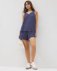 Soma / Crinkle Knit 5 Inch Short LUNAR TIDE