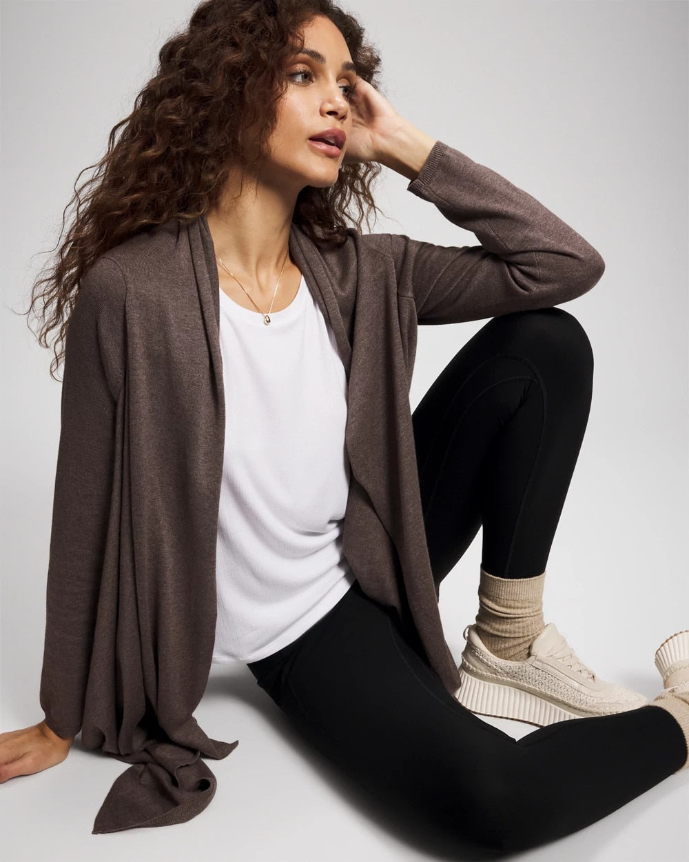 Soma / Sweater Travel Wrap HEATHER COCOA