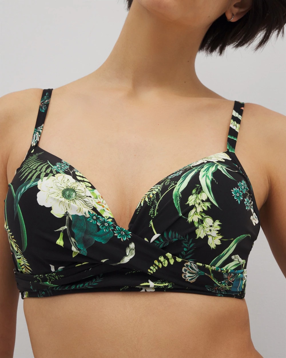 Soma / Twist Bikini Top TROPICAL TWIST BLACK