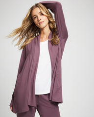 Soma / Ultrasoft Fleece Cardigan PURPLE FLINT