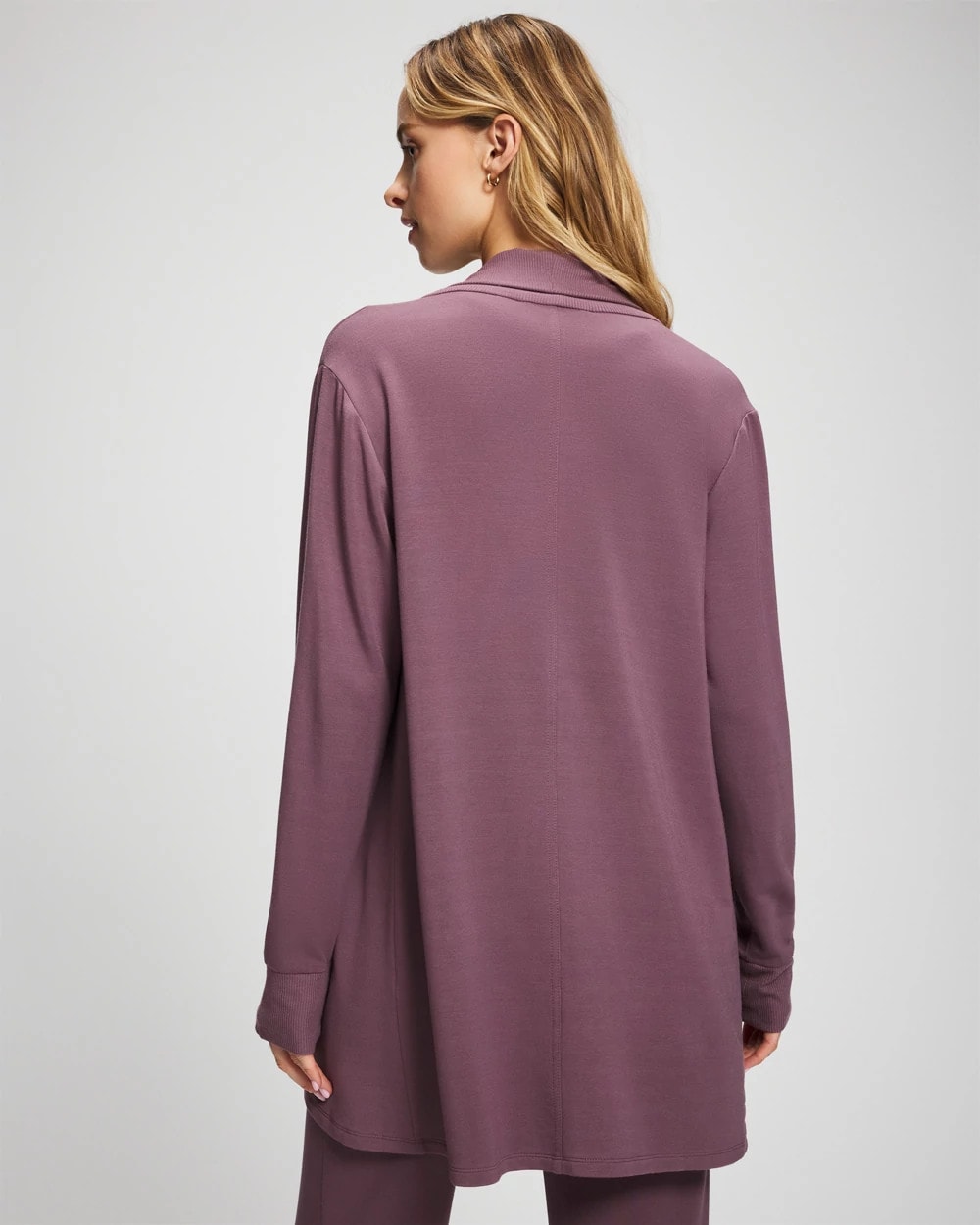 Soma / Ultrasoft Fleece Cardigan PURPLE FLINT