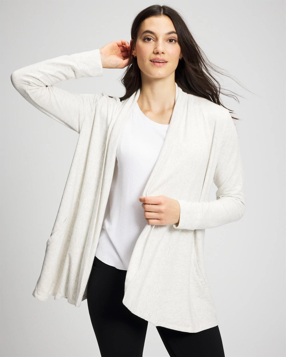 Soma / Ultrasoft Fleece Cardigan HEATHER DREAM