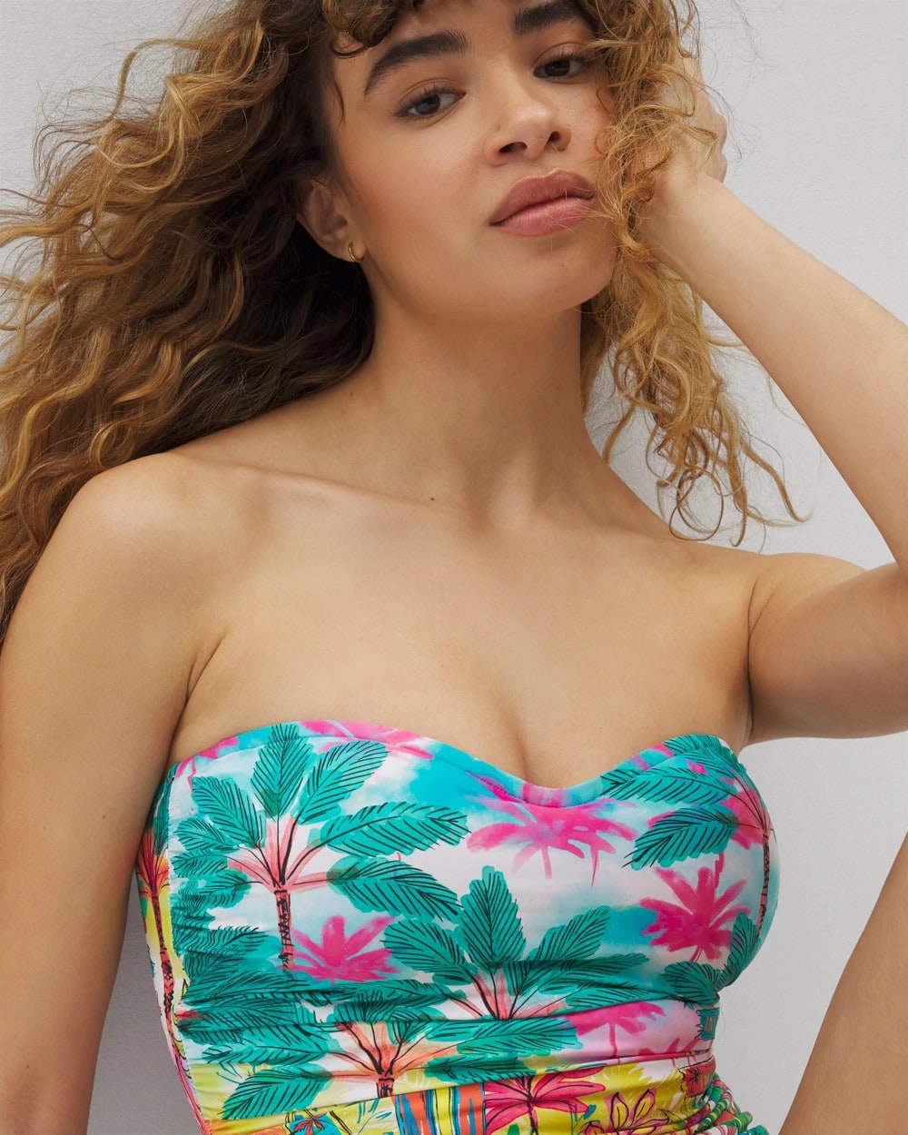 Soma / St. Tropez Shirred Bandeau One-Piece Suit MULTI