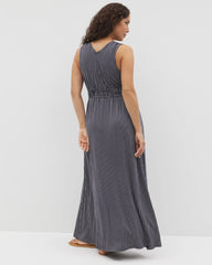 Soma / Riviera Surplice Maxi Bra Dress DESTIN STRIPE NAVY