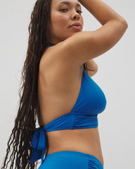 Soma / Shirred Halterkini Top BLUE SPLASH
