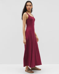 Soma / Rib Square Neck Lounge Dress GARNET