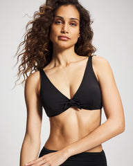 Soma / Tie Front Bikini Top BLACK