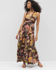 Soma / Goddess Tiered Maxi Dress PARROT-DISO PLUME G FR