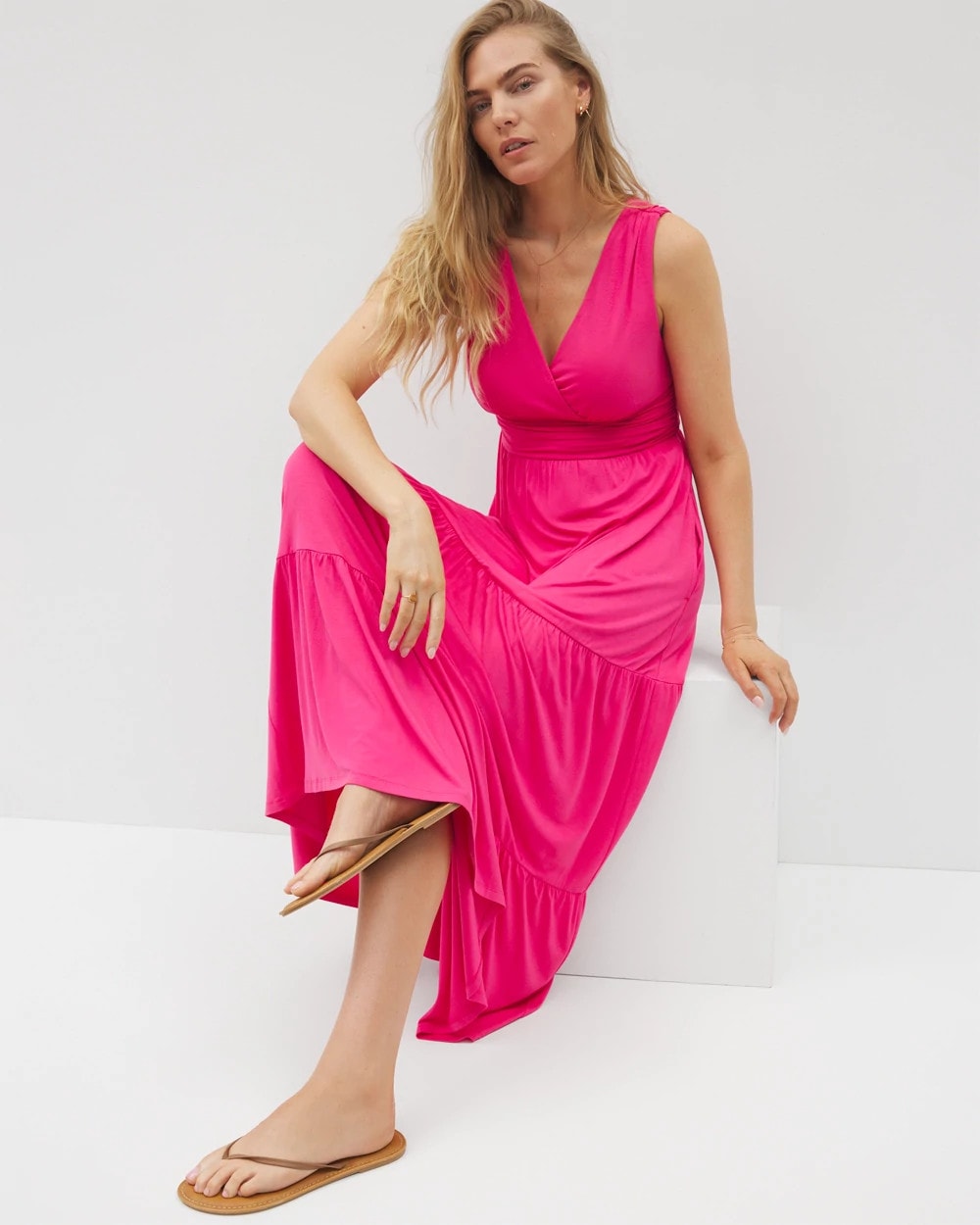 Soma / Goddess Tiered Maxi Dress HYACINTH