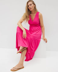 Soma / Goddess Tiered Maxi Dress HYACINTH