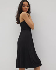 Soma / Cross Back Strap Bra Dress BLACK