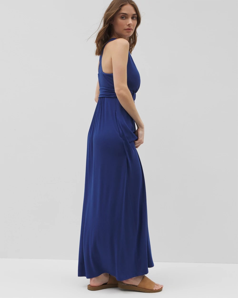 Soma / Isla Cross Back Maxi Bra Dress NAVY PEONY