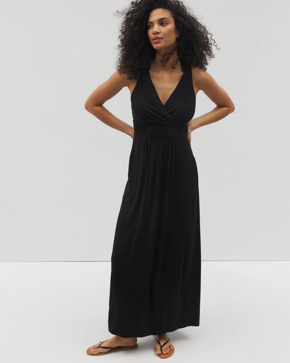 Soma / Isla Cross Back Maxi Bra Dress BLACK