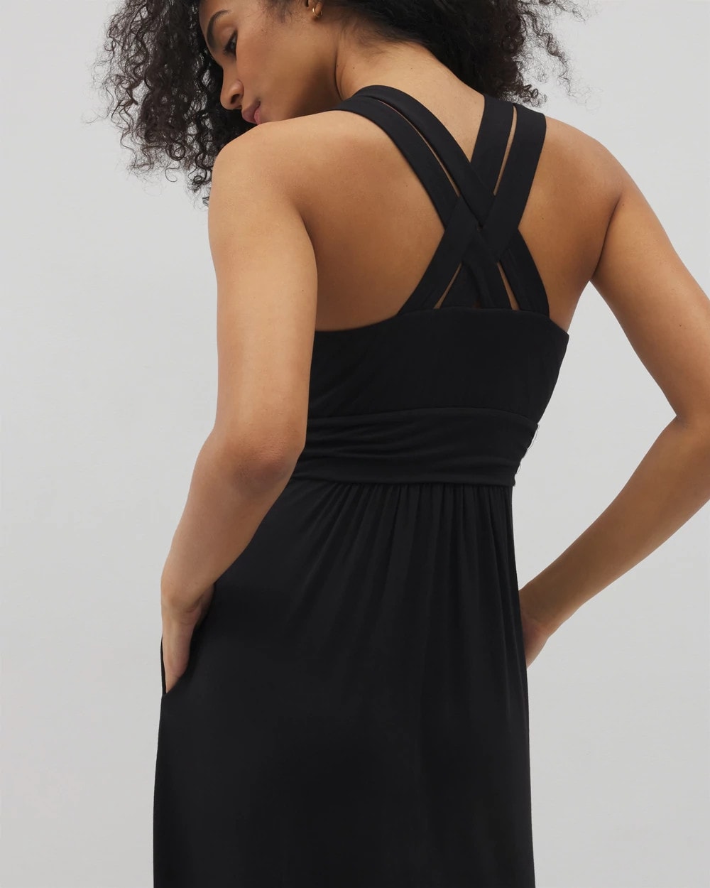 Soma / Isla Cross Back Maxi Bra Dress BLACK
