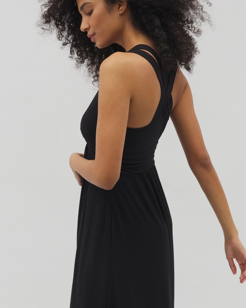 Soma / Isla Cross Back Maxi Bra Dress BLACK