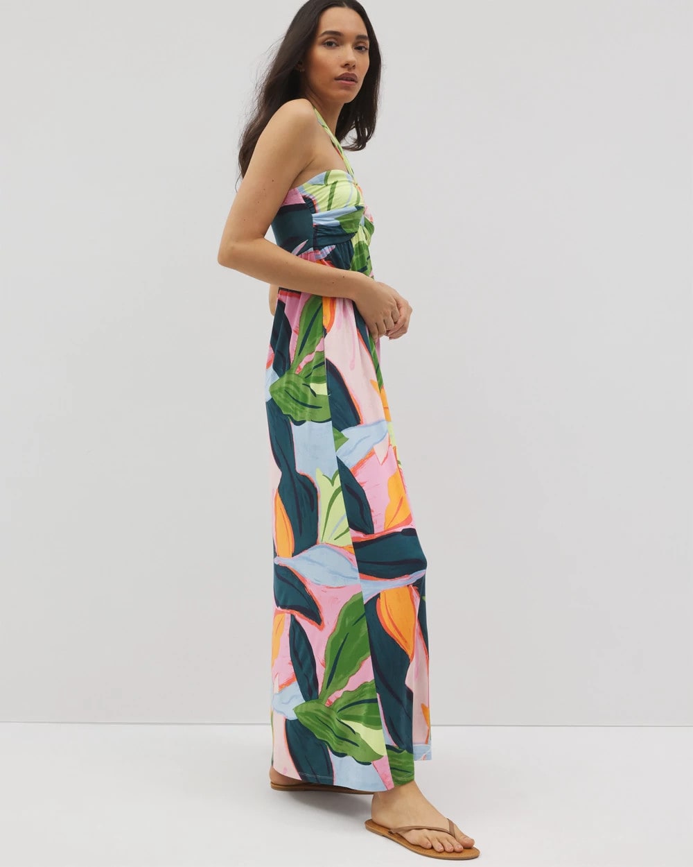 Soma / Retreat Maxi Bra Dress FLIRTY FLORA DARK SEA