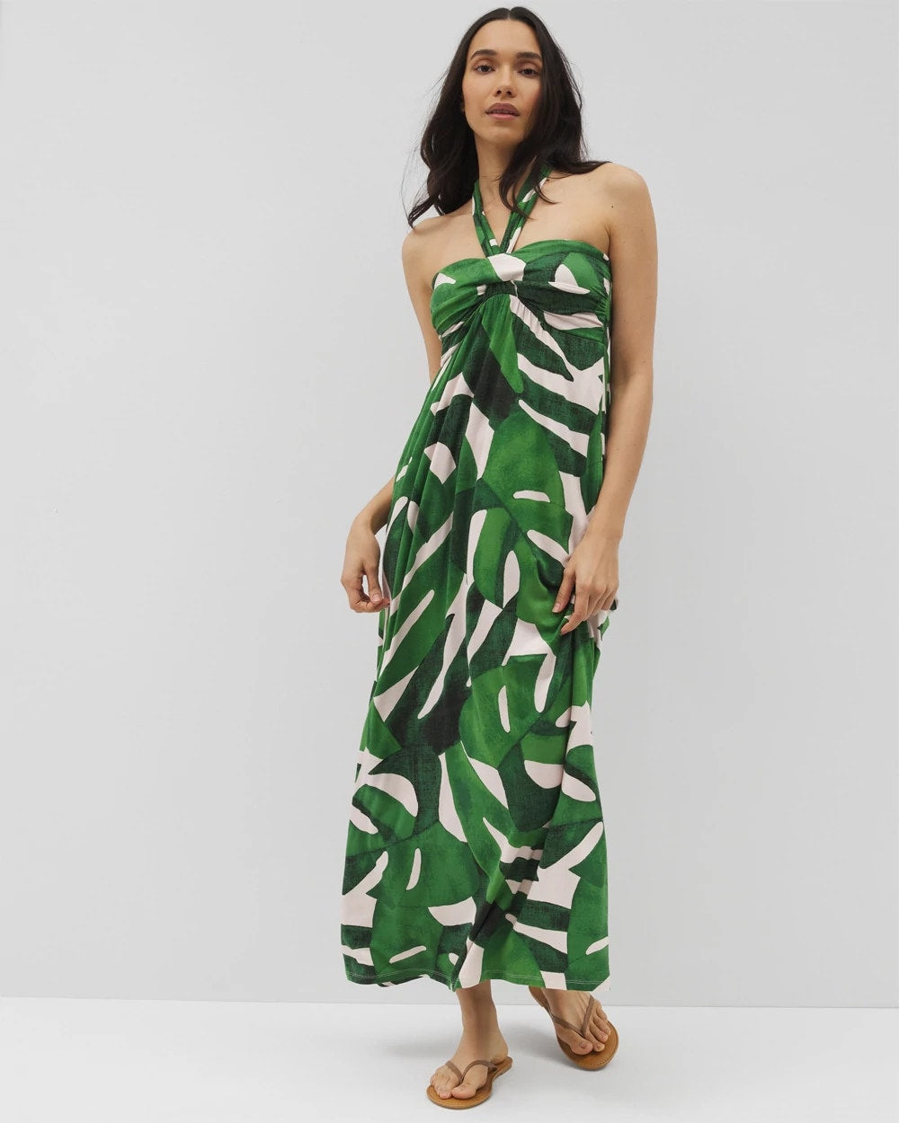 Soma / Retreat Maxi Bra Dress TROPICAL BREEZE G PALM
