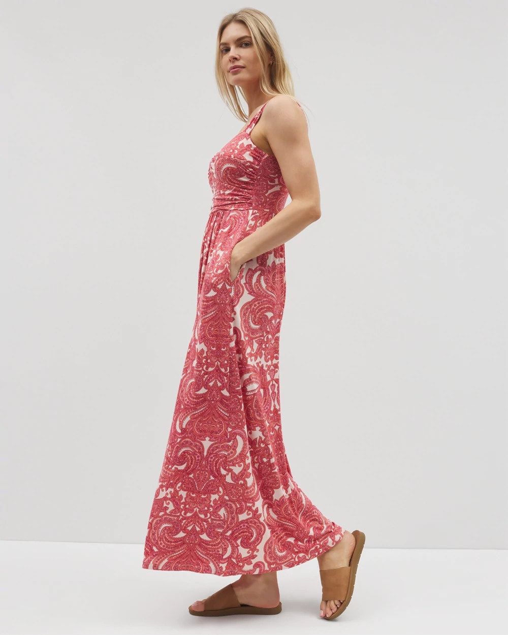 Soma / Bahia Maxi Bra Dress SHOW OFF PAISLEY PEACH