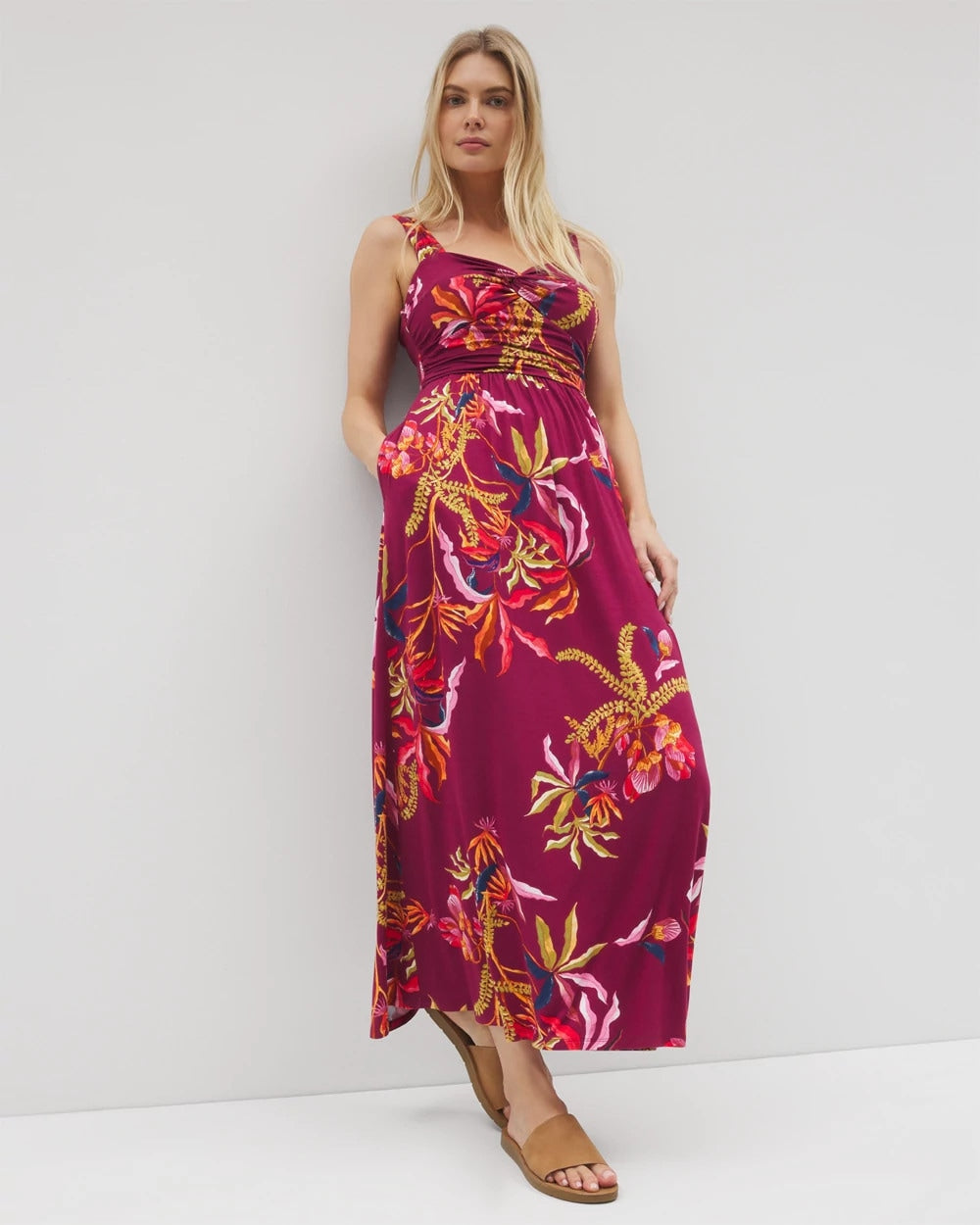 Soma / Bahia Maxi Bra Dress SUNRISE FLORA RED BEAUTY