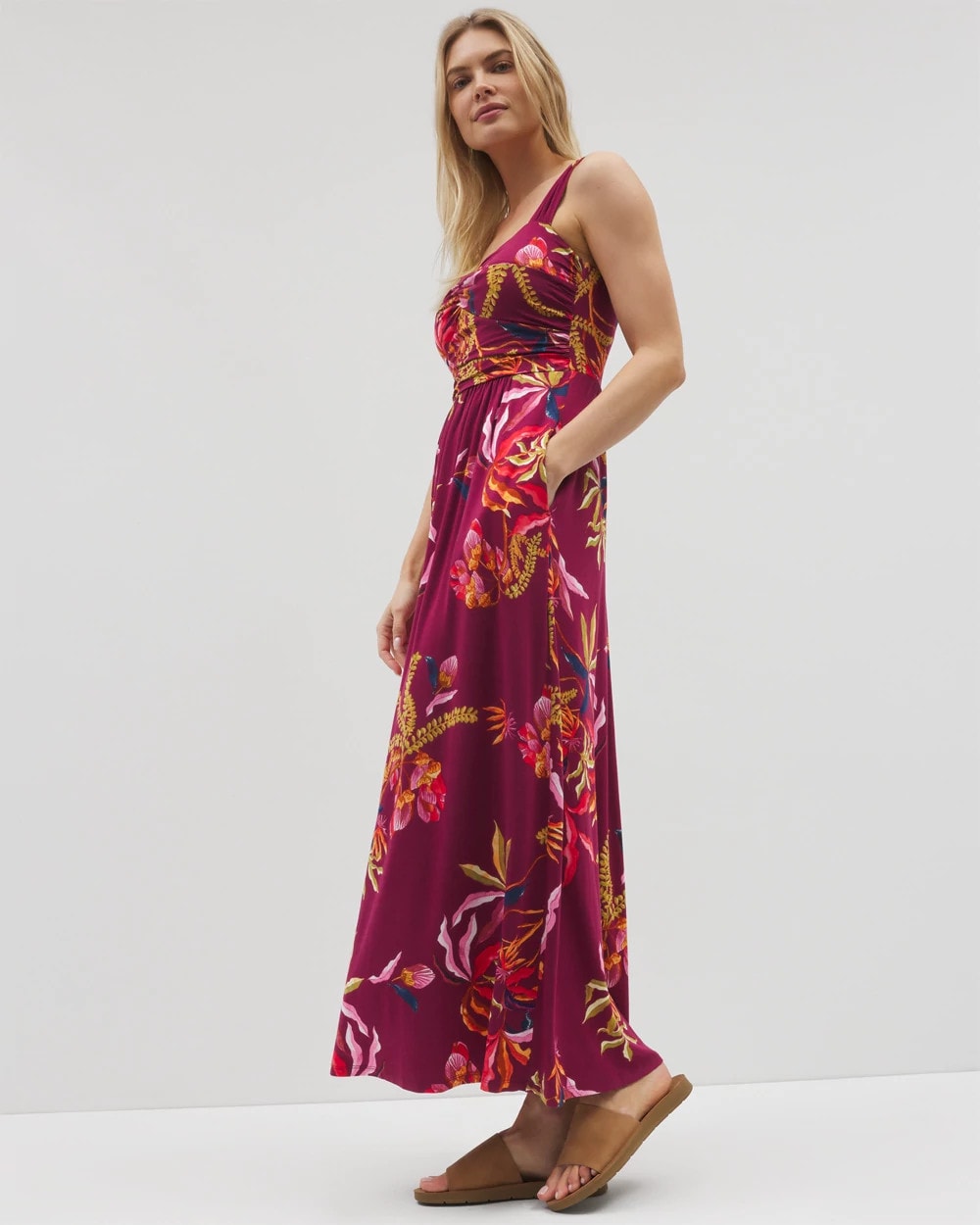Soma / Bahia Maxi Bra Dress SUNRISE FLORA RED BEAUTY