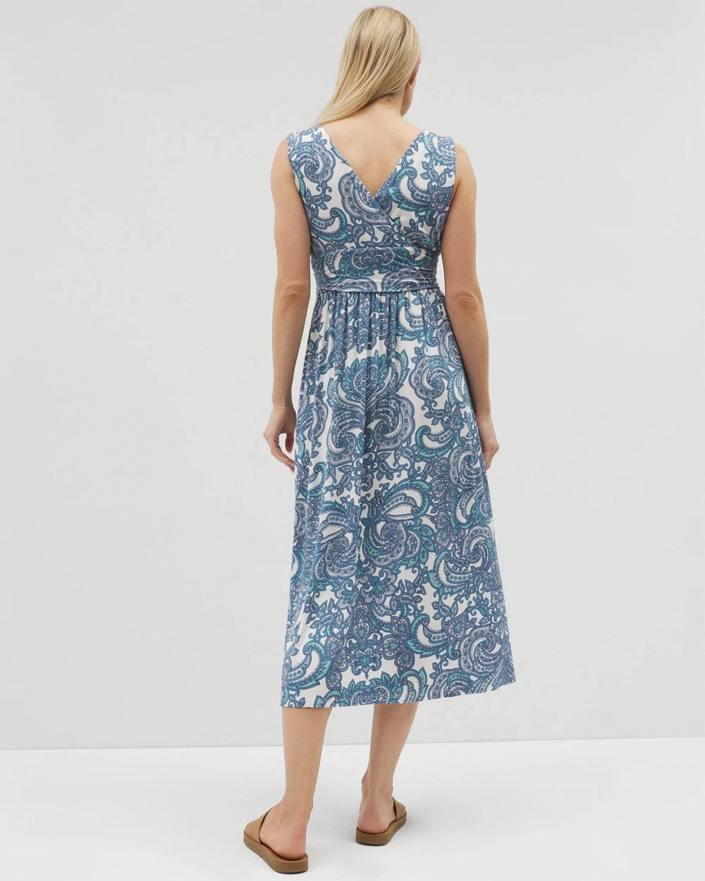Soma / Goddess Midi Bra Dress SHOW OFF PAISLEY COCONUT