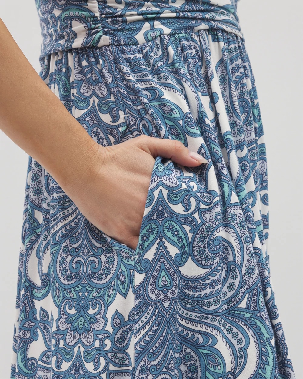 Soma / Goddess Midi Bra Dress SHOW OFF PAISLEY COCONUT