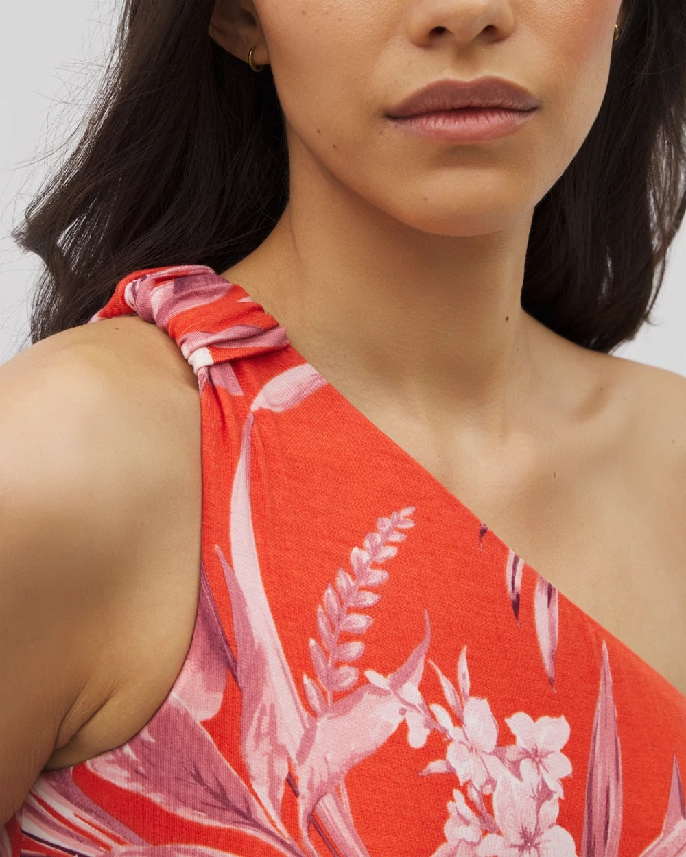 Soma / One-Shoulder Maxi Bra Dress PALM PERFECT G GOJI BERRY