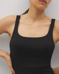 Soma / Lounge Square Neck Midi Dress BLACK