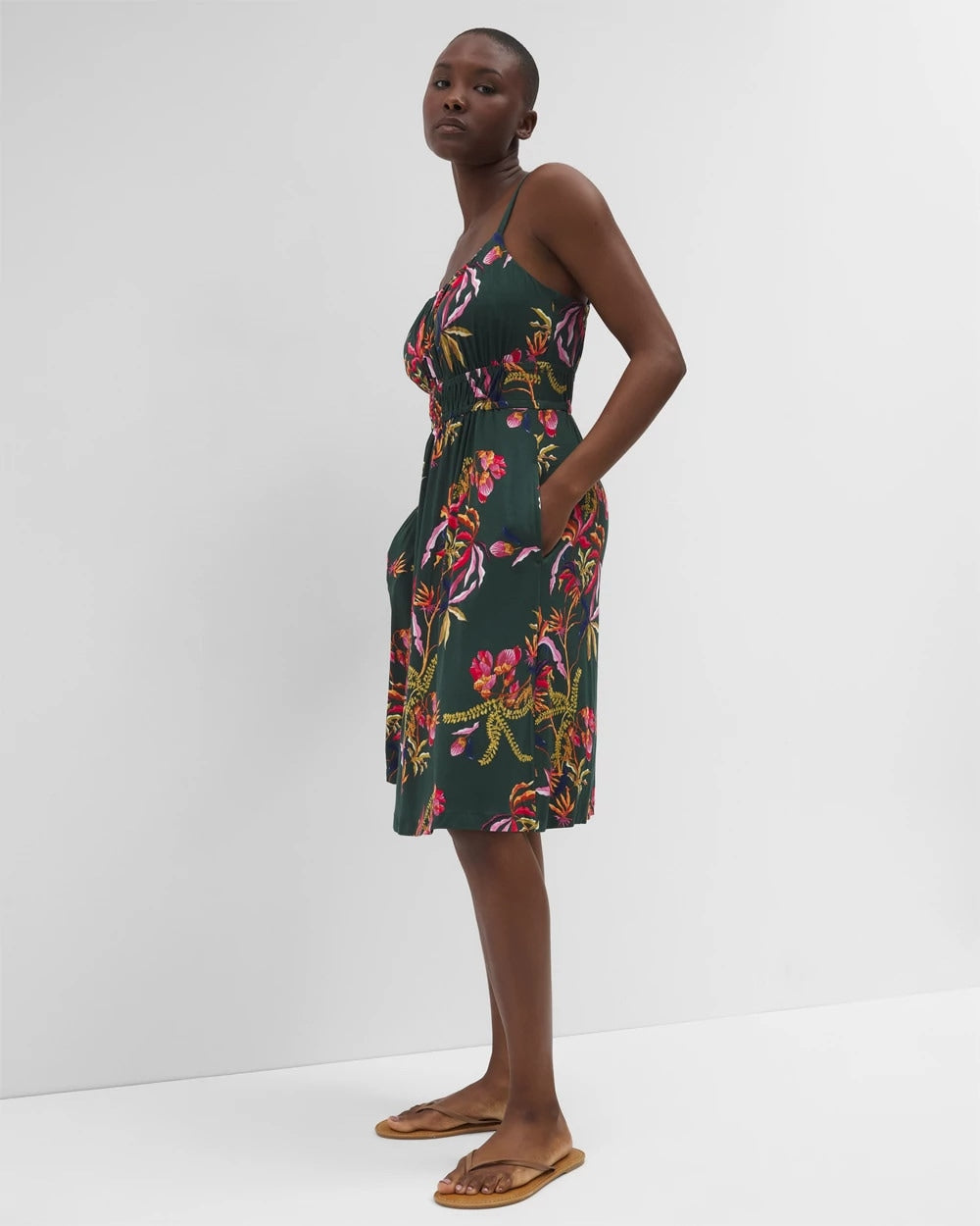 Soma / Paradiso Short Bra Dress SUNRISE FLORA M EMERALD