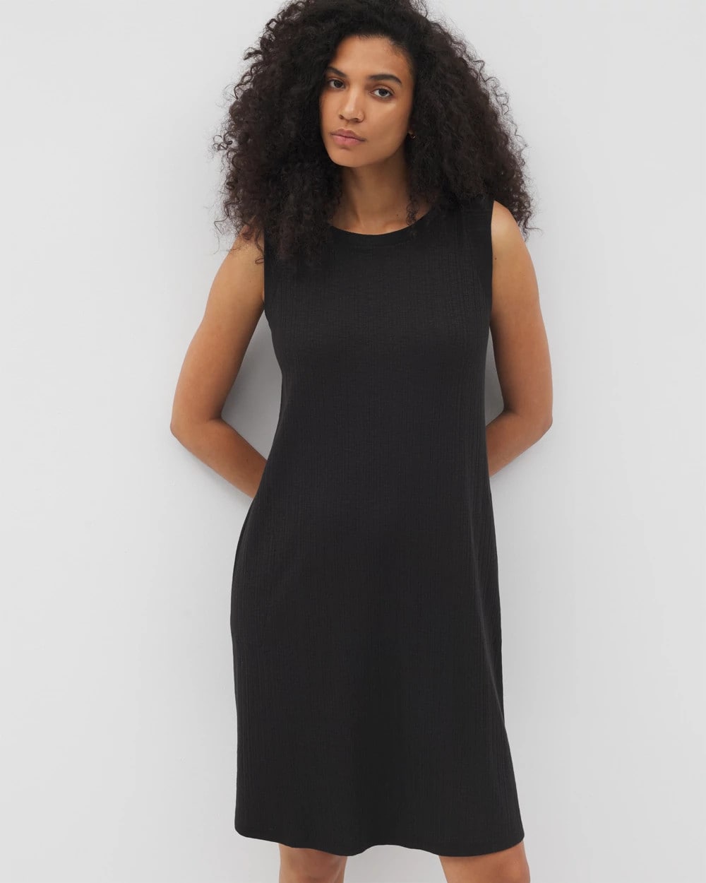 Soma / Rib Lounge Short Dress BLACK