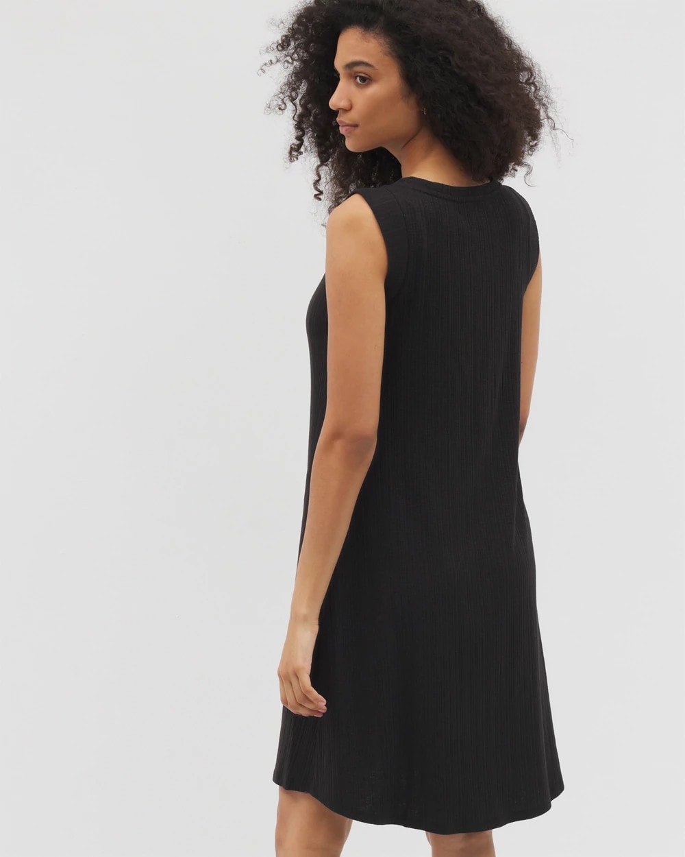 Soma / Rib Lounge Short Dress BLACK