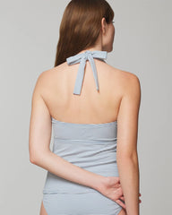 Soma / Seersucker V-Wire Halter Tankini BLUE STRIPE