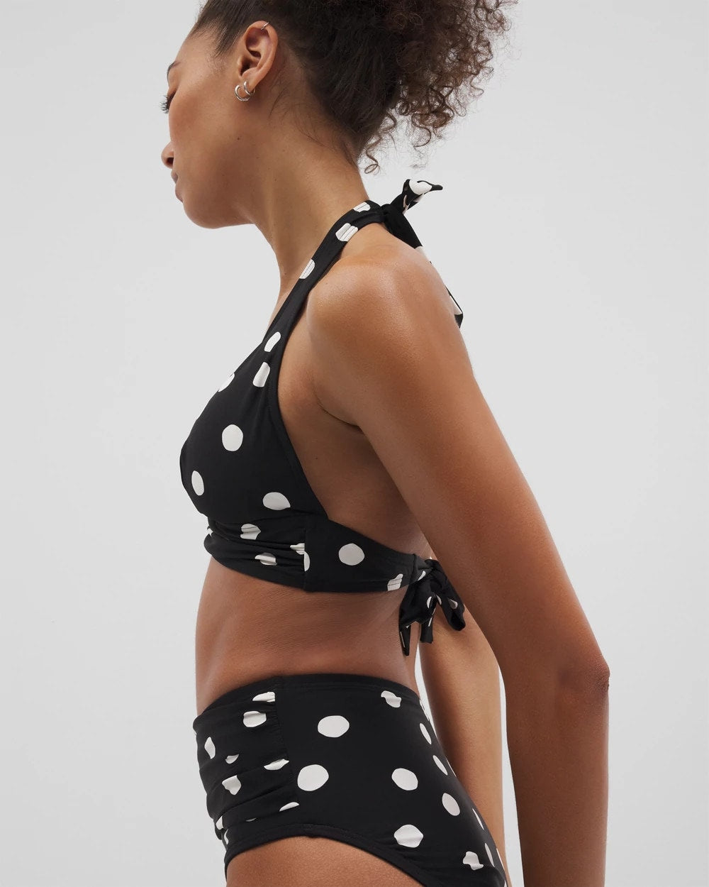 Soma / Shirred Halterkini Top MOVEMENT DOT MINI B