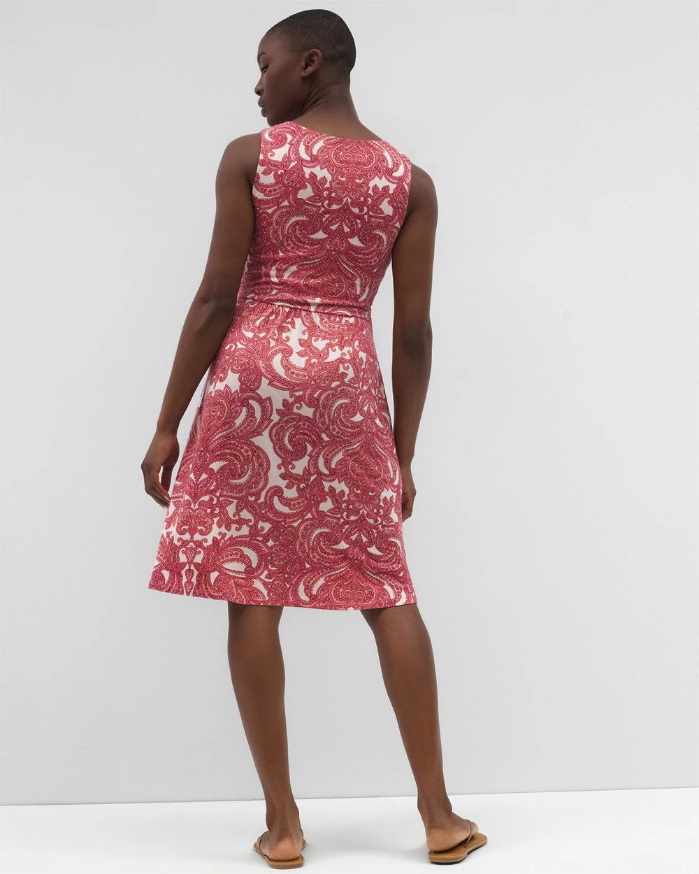 Soma / V-Neck Short Bra Dress SHOW OFF PAISLEY PEACH