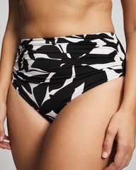 Soma / High-Waist Enbliss Bottom MEANDERING LEAF BLACK