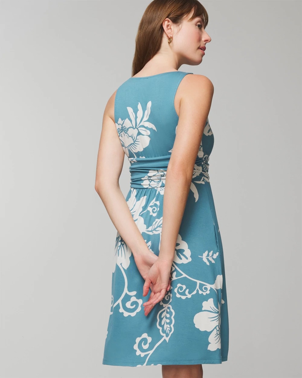 Soma / Draped Empire Short Bra Dress GARDEN TAPESTRY G BLUE