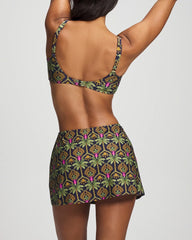 Soma / Skirt PALMY PATTERNS NAVY