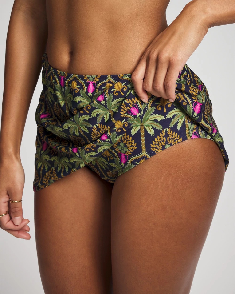 Soma / Skirt PALMY PATTERNS NAVY