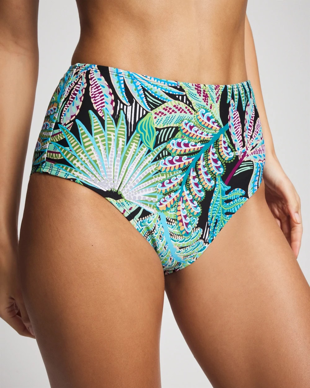 Soma / Sea Life High-Waist Swim Bottom BLACK MULTI