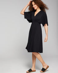 Soma / Flutter Sleeve Short Bra Dress BLACK