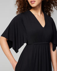 Soma / Flutter Sleeve Short Bra Dress BLACK