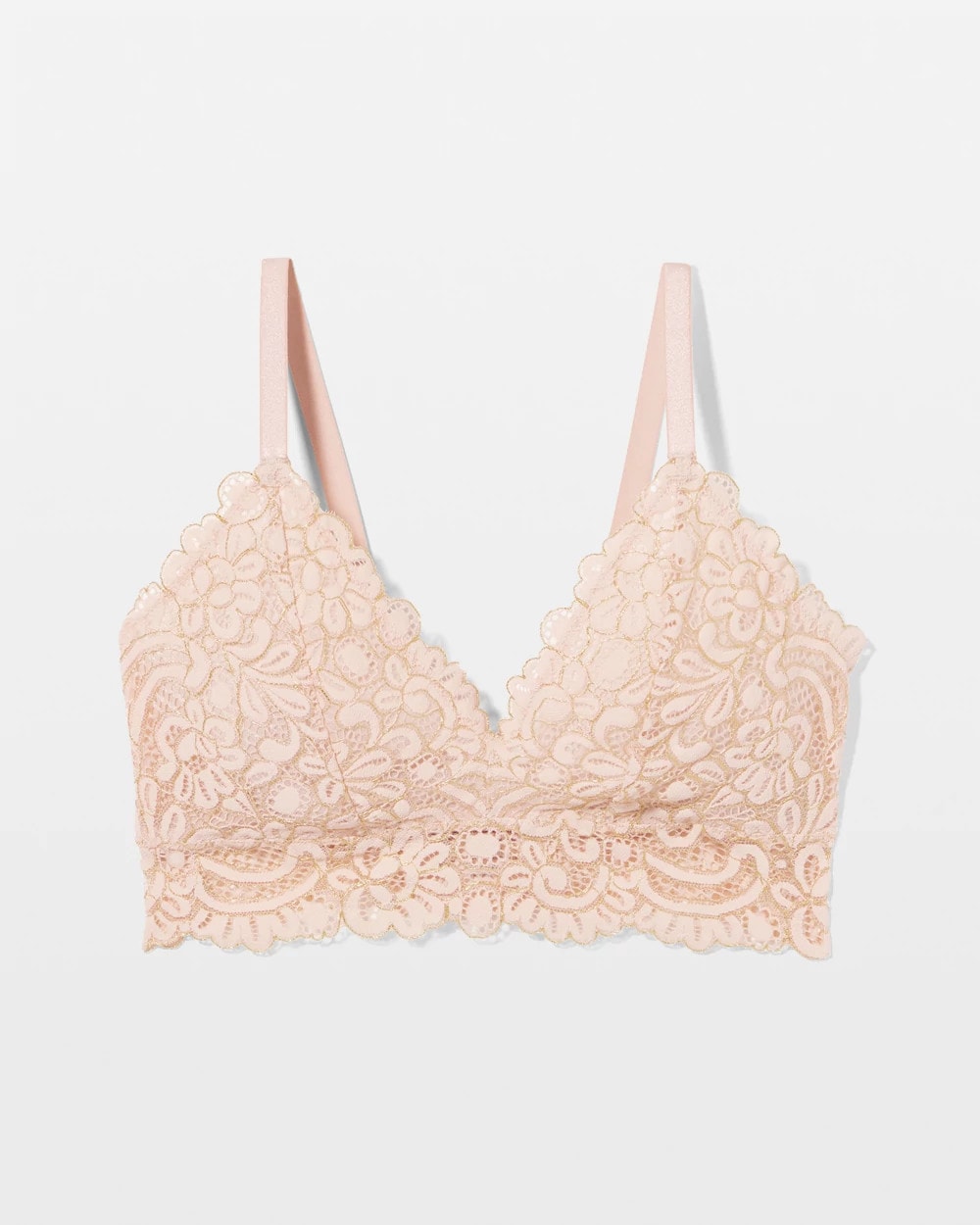 Soma / Corded Lace Bralette CAMEO ROSE W/ GOLD LUREX