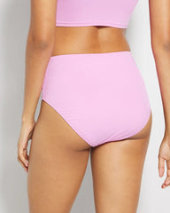 Soma / Ruched High-Waist Bikini Bottom META MAUVE