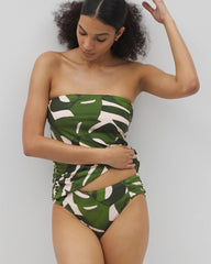 Soma / Soma Swim Ruched Bikini Bottoms TROPICAL BREEZE MID PALM