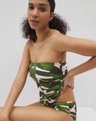 Soma / Soma Swim Ruched Bikini Bottoms TROPICAL BREEZE MID PALM