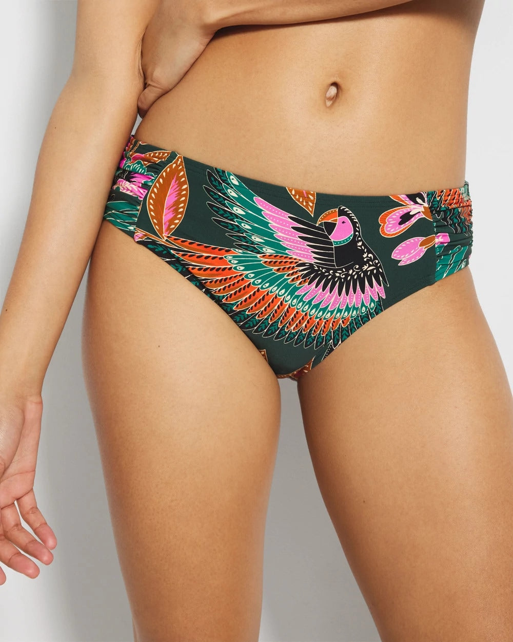 Soma / Ruched Side Bikini Bottom PARROT-ISE LUSH EMERALD
