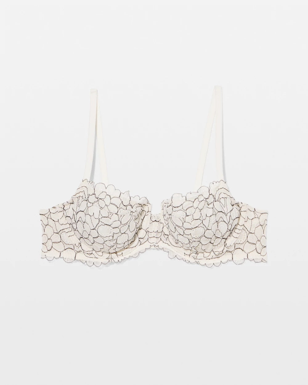 Soma / Soma Balconette Unlined Bra with Lace IVORY/BLACK CD