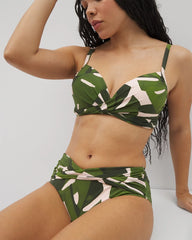 Soma / Soma Swim Twist-Front Bikini Bottoms TROPICAL BREEZE MID PALM