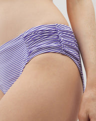 Soma / Ruched Bikini Bottoms BLUE SEERSUCKER