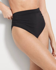 Soma / Beattie Side-Shirred Bikini Bottom BLACK